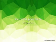 Triangles In Green PPT PowerPoint Template Background